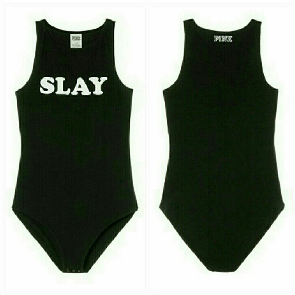 NWT VS pink SLAY bodysuit size XS - Picture 2 of 5